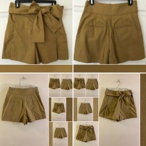 J. Crew High Waist Shorts in Tan